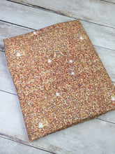 Load image into Gallery viewer, Peach Faux Glitter Cotton Spandex