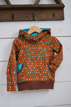 Load image into Gallery viewer, 1-3 Year Teal Dots Grow with me Hoodie