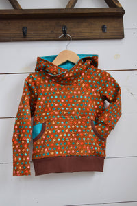 1-3 Year Teal Dots Grow with me Hoodie