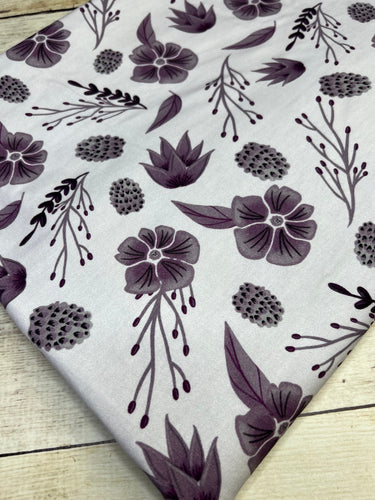 Purple Floral Bamboo Spandex