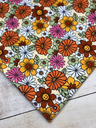 Retro Floral Bamboo Spandex