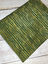 Load image into Gallery viewer, Green and Gold Stripes Bamboo Spandex