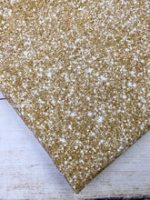 Load image into Gallery viewer, Champagne Gold Faux Glitter Cotton Spandex