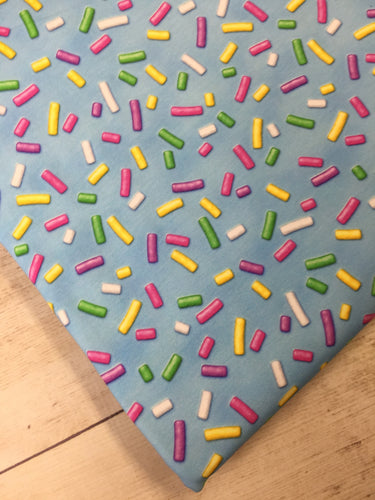 Blue Sprinkles Cotton Spandex