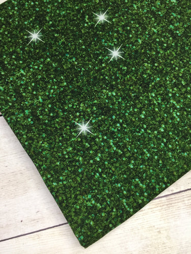 Green Faux Glitter Cotton Spandex