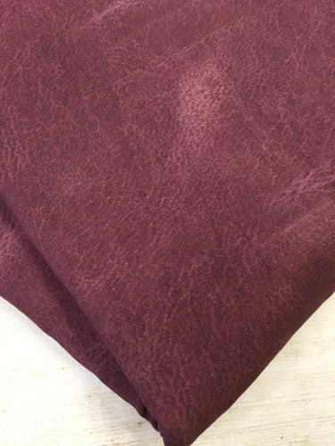 Wine Faux Leather Cotton Spandex
