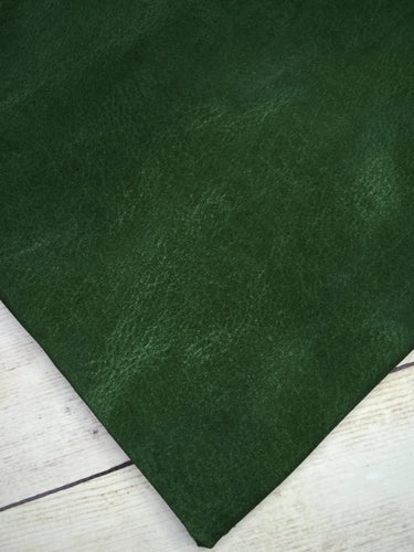 Green Faux Leather Cotton Spandex
