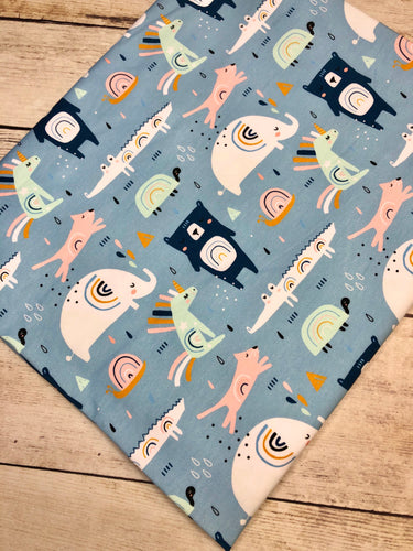 Rainbow Animals Cotton Spandex