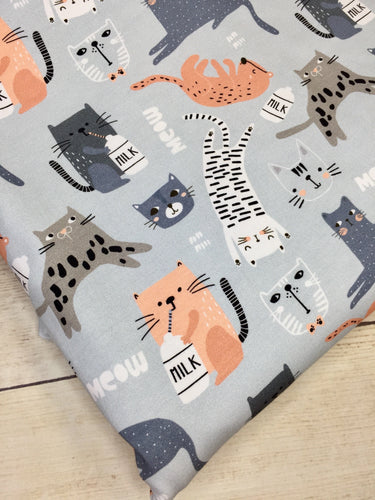 Milk and Kitties Cotton Spandex