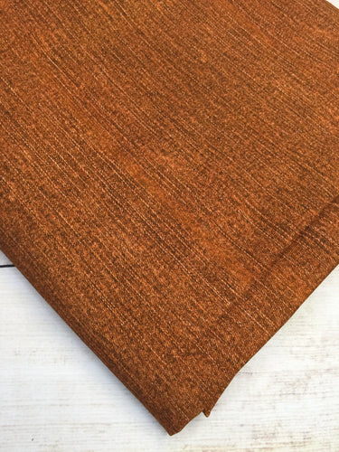 Rust Faux Denim Cotton Spandex