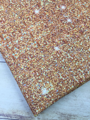 Peach Faux Glitter Cotton Spandex