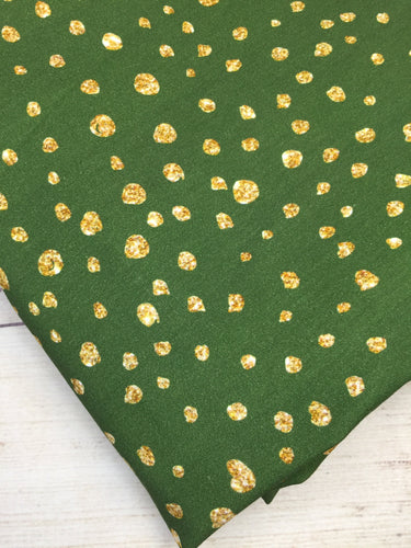 Gold Dots Cotton Spandex