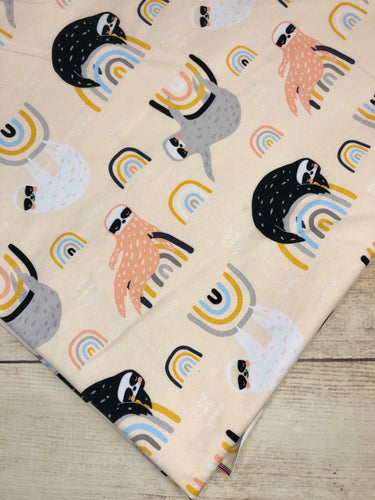 Rainbow Sloths Cotton Spandex