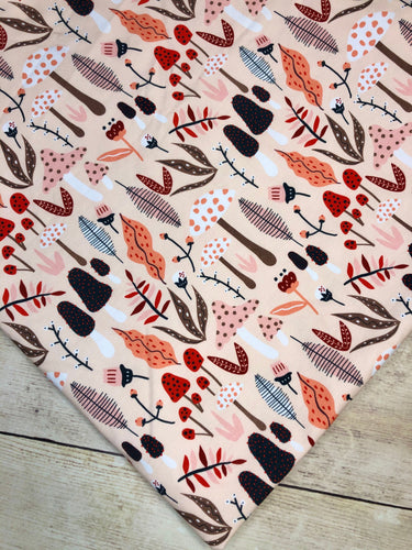 Red Mushrooms Cotton Spandex