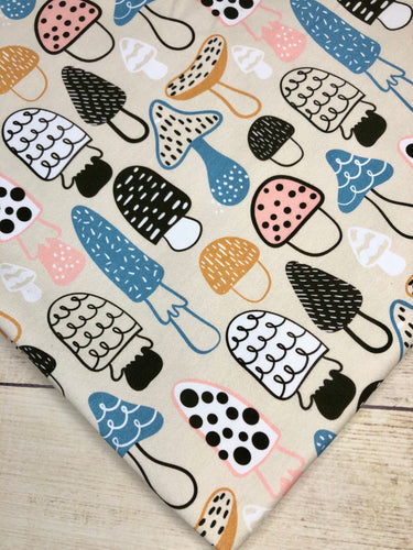 Mushrooms Cotton Spandex