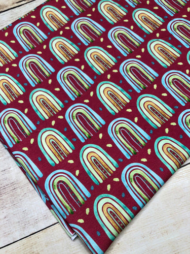 Red Rainbows Cotton Spandex