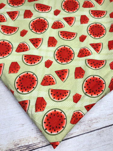 Green Watermelon Slices Cotton Spandex