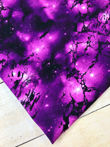 Fuchsia Marble Galaxy  French Terry