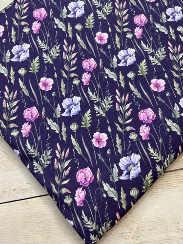 Purple Meadows French Terry