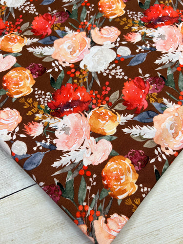 Rust Floral French Terry