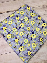 Load image into Gallery viewer, Yellow and Grey Floral Polyester Interlock