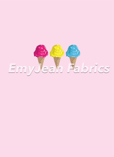 Ice Cream 3 Cotton Spandex Panel