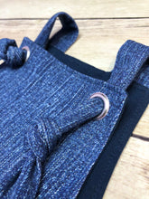 Load image into Gallery viewer, 2T Faux Denim Knotted Overall Shorties