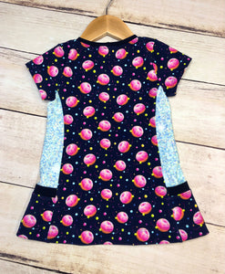 2T Donut Worry Be Happy Violet Tunic