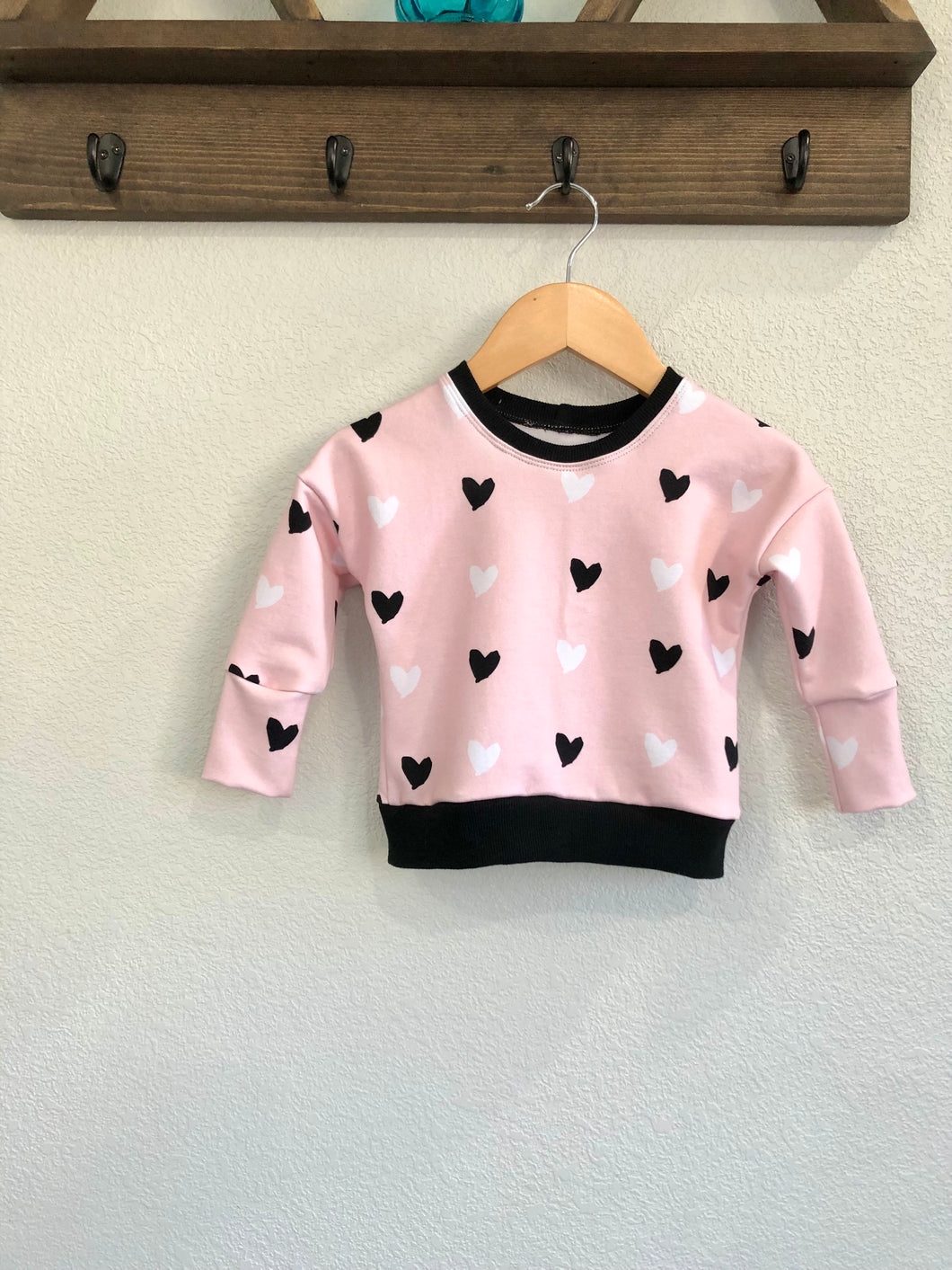 3months- 12months Hearts Grow With Me Slouchy Dolman