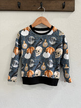 Load image into Gallery viewer, 1-3yr Orange Skulls Grow With Me Slouchy Dolman