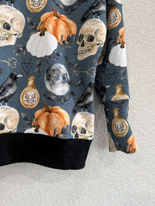 1-3yr Orange Skulls Grow With Me Slouchy Dolman