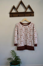 Load image into Gallery viewer, Small Woman’s Dolman Mocha Vines
