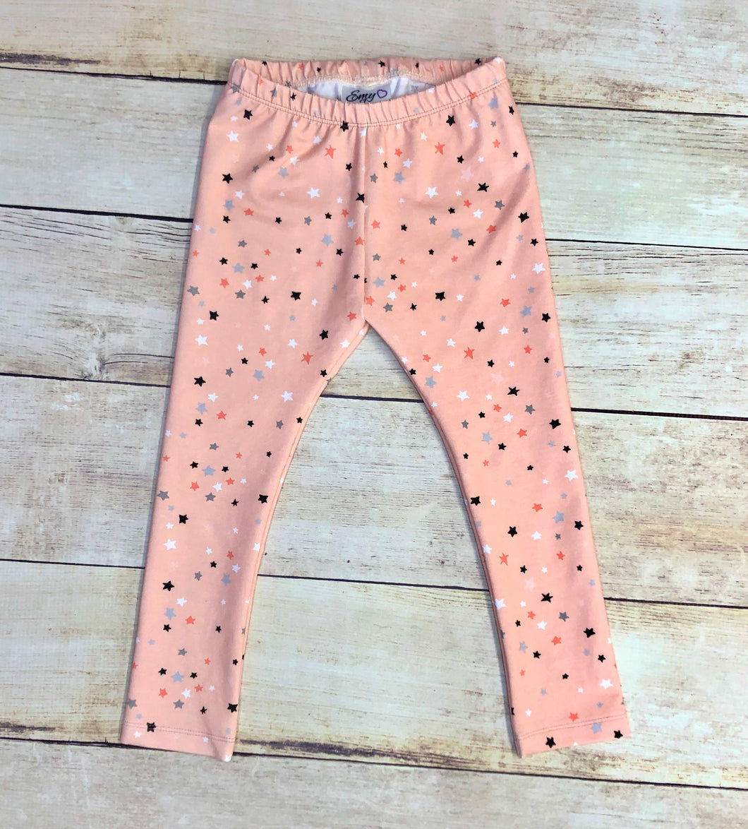 2/3T Pink Stars Leggings