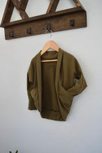 Load image into Gallery viewer, 1-3 Year Army Green Cocoon Cardigan