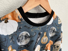 Load image into Gallery viewer, 1-3yr Orange Skulls Grow With Me Slouchy Dolman